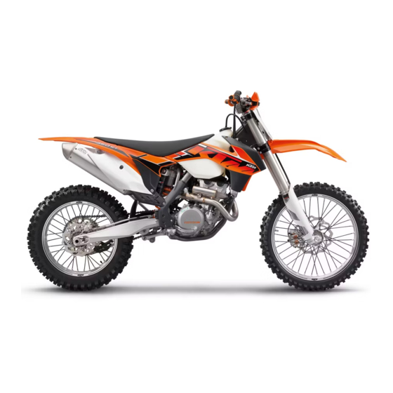 KTM 350 SX-F EU 2014 Setup Instructions