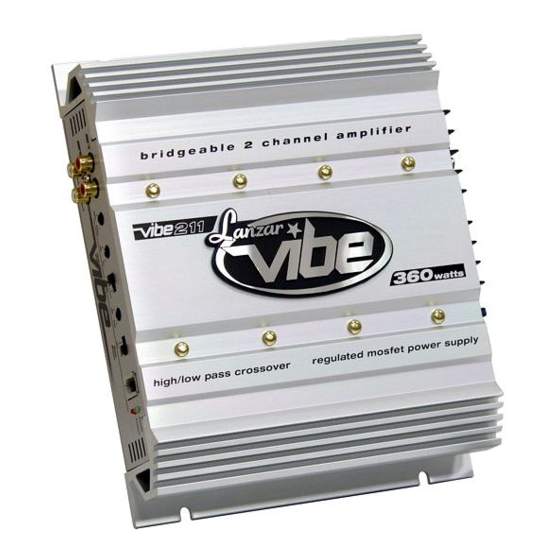 Lanzar vibe211 Owner's Manual