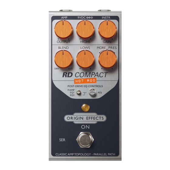 Origin Effects RD COMPACT HOT ROD Owner's Manual