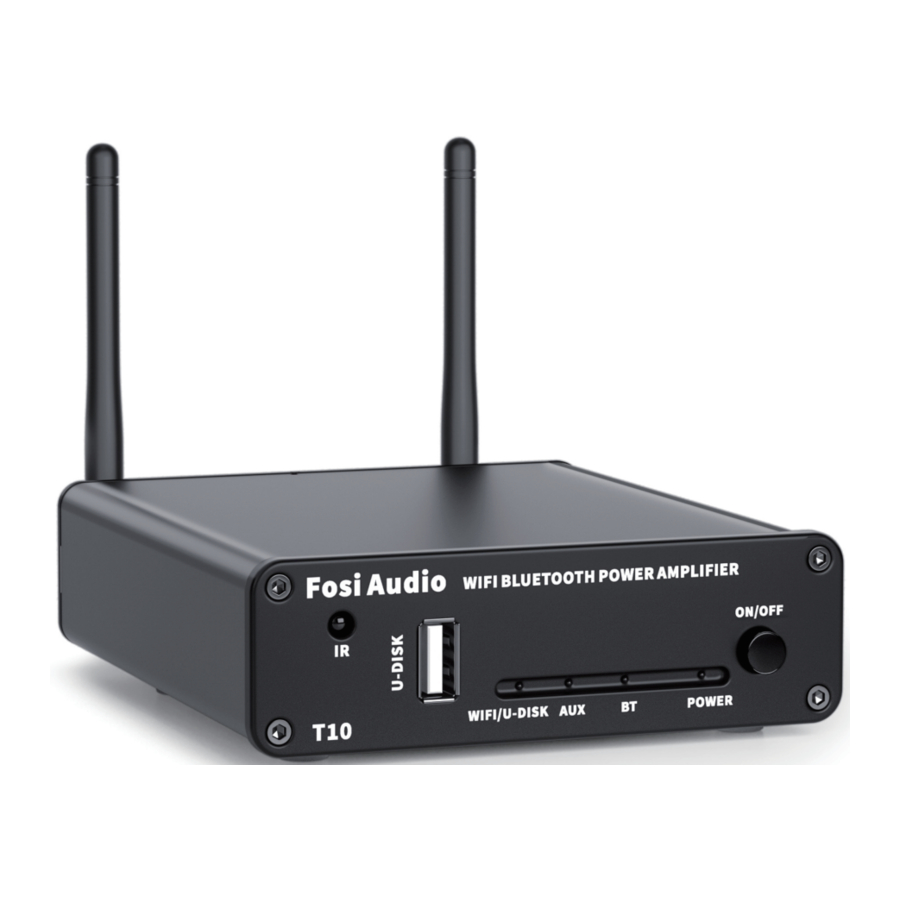 Fosi Audio T10 - Audio Amplifier with Integrated Wi-Fi 2.4G, Bluetooth 5.0 Manual