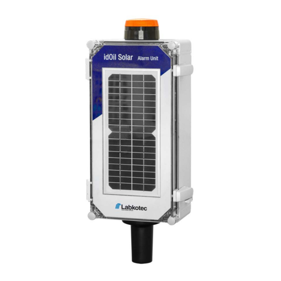 Labkotec idOil Solar Installation And Operating Instructions Manual