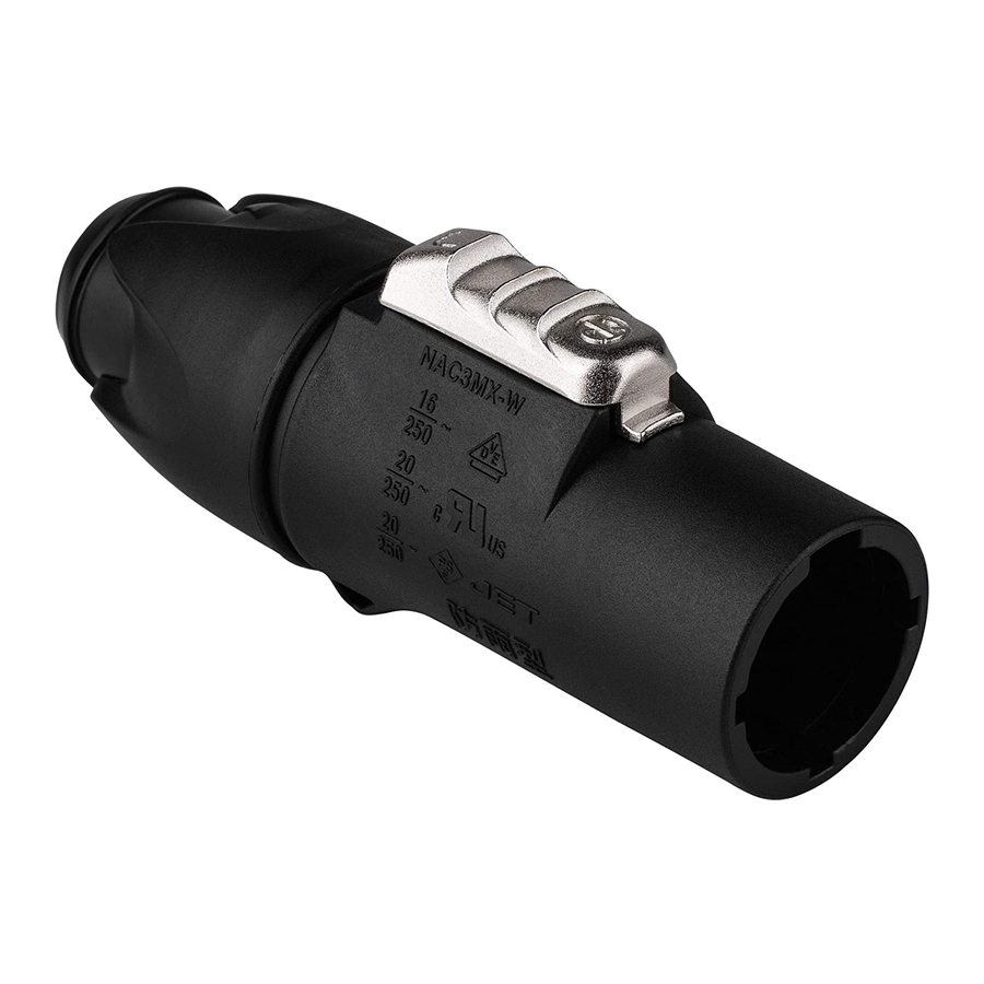 NEUTRIK NAC3MX-W Operating & Assembly Instruction