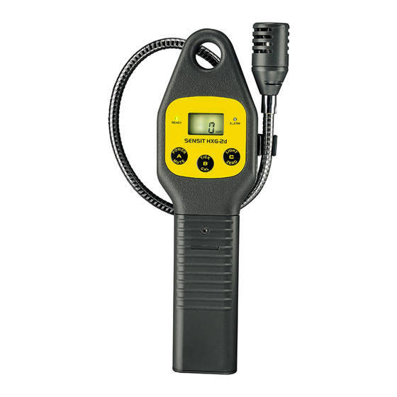 SENSIT Technologies HXG-2dr Quick Start Instructions