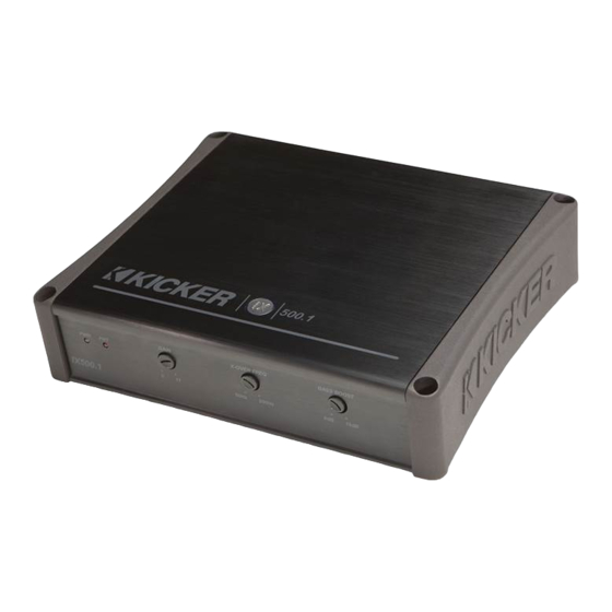 Kicker IX500.1 Owner's Manual