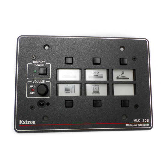 Extron electronics MLC 206 Quick Start Manual