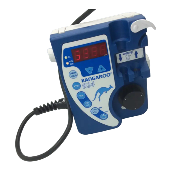 Tyco Healthcare KANGAROO 924 Quick Start Manual