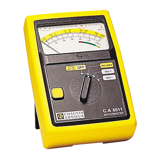 Chauvin Arnoux C.A 6511 User Manual