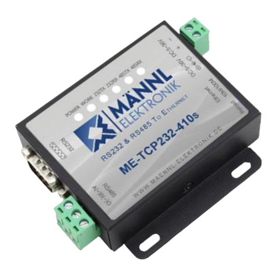 MANNL ELEKTRONIK Connect 410S Manual