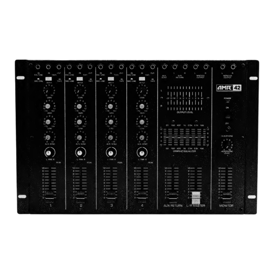 Peavey AMR 42 Operating Instructions Manual