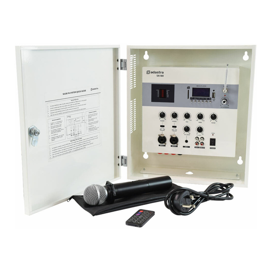 Adastra SA180 User Manual