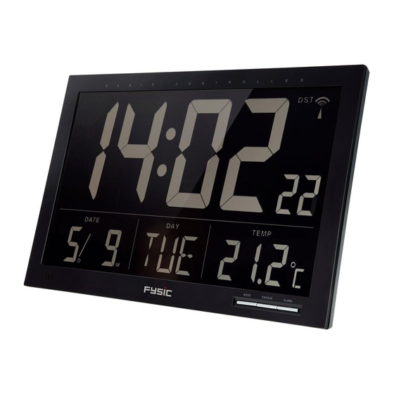 Fysic FKW-1000 Clock Manuals