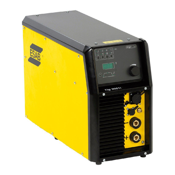 ESAB Origo Tig 3001i Instruction Manual