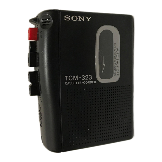 Sony TCM- Operating Instructions Manual