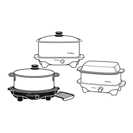 West Bend 5-6 QUART SLOW COOKERS Instruction Manual