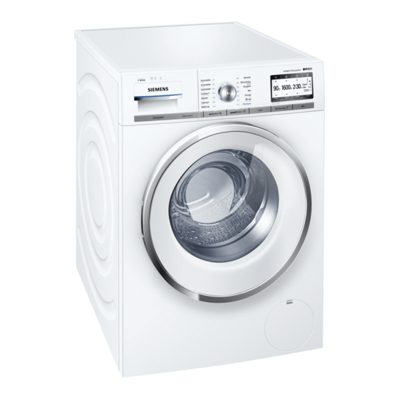 Siemens WMH6Y899DN Washing Machine Manuals