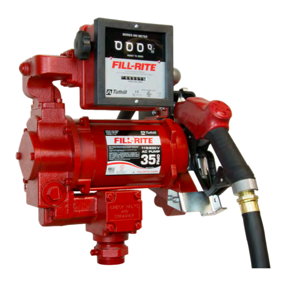 Tuthill FILL-RITE FR310VB Installation And Operation Manual