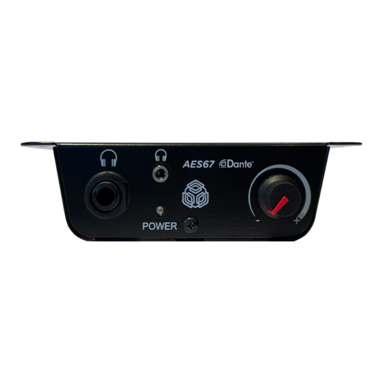 AeroAudio HP AMP AES67 TM Manual