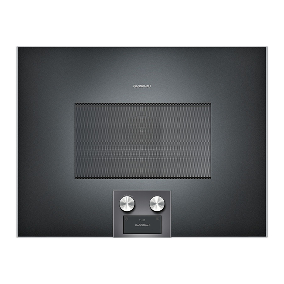Gaggenau BM454 IN Series User Manual