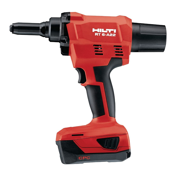 Hilti RT 6–A22 Original Operating Instructions