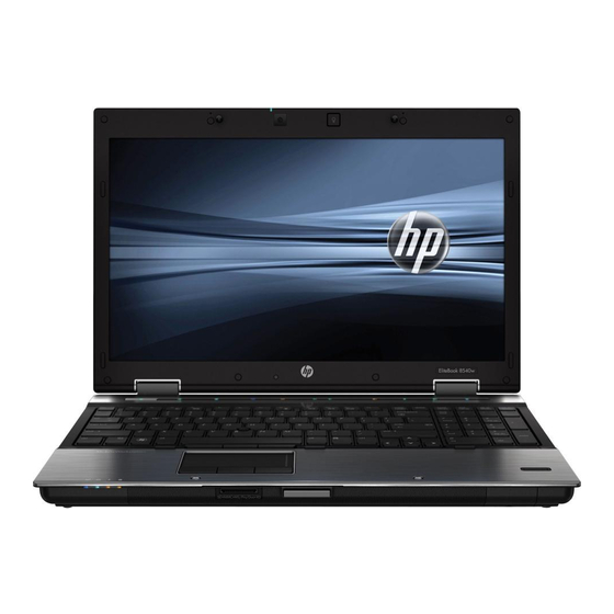 HP EliteBook 8540p Manual