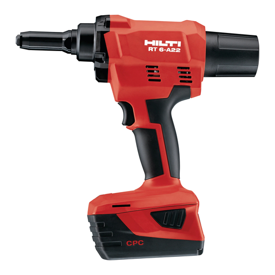 Hilti RT 6-A22 Original Operating Instructions