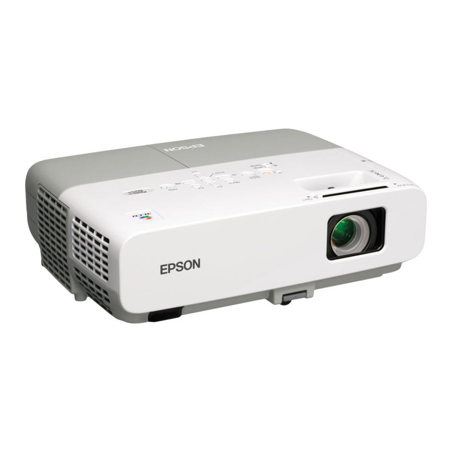 Epson PowerLite 85, 825, 826W - XGA 3LCD Projector Quick Setup Guide
