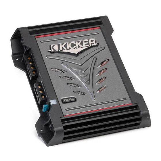 KICKER ZX100.2 OWNER'S MANUAL Pdf Download | ManualsLib
