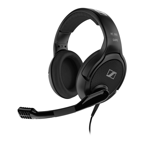 SENNHEISER PC 360 G4ME DATASHEET Pdf Download | ManualsLib