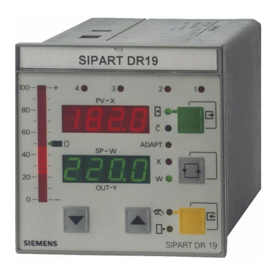 Siemens SIPART DR19 Quick Reference