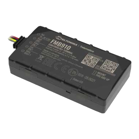 Teltonika Telematics FMB910 Quick Manual