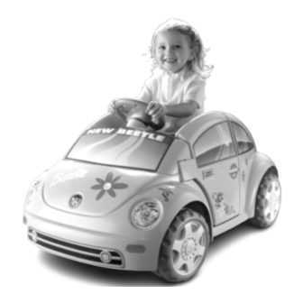 Fisher-Price Power Wheels Barbie Volkswagen New Beetle Owner's Manual With Assembly Instructions