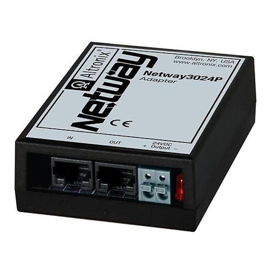 Altronix NetWay3024P Installation Manual