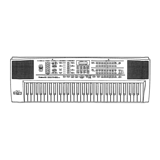 Roland E-35 Owner's Manual
