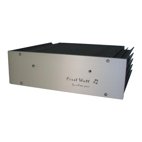First Watt J2 Manual