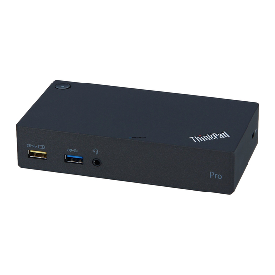Lenovo ThinkPad USB 3.0 Ultra Dock Manuals