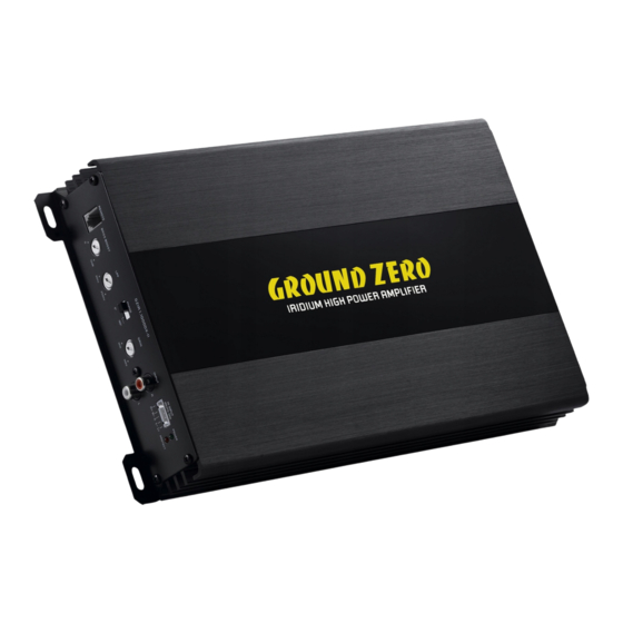 Ground Zero Iridium GZIA 1.1000DX-II Owner's Manual