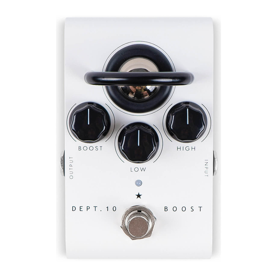 Blackstar DEPT. 10 BOOST - Pedal Manual