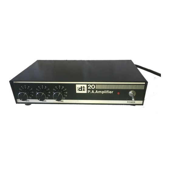 AUDIO TELEX DI 100 Datasheet