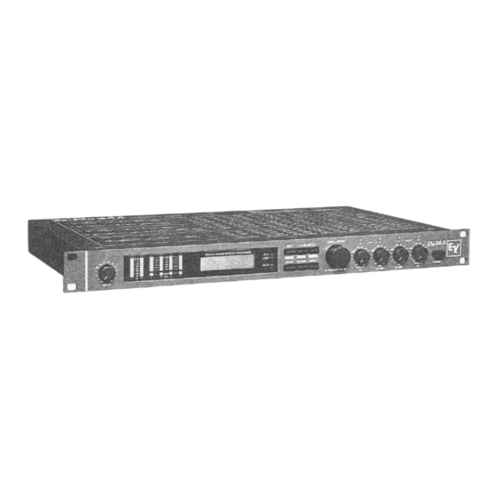Electro-Voice Dx34A Owner's Manual