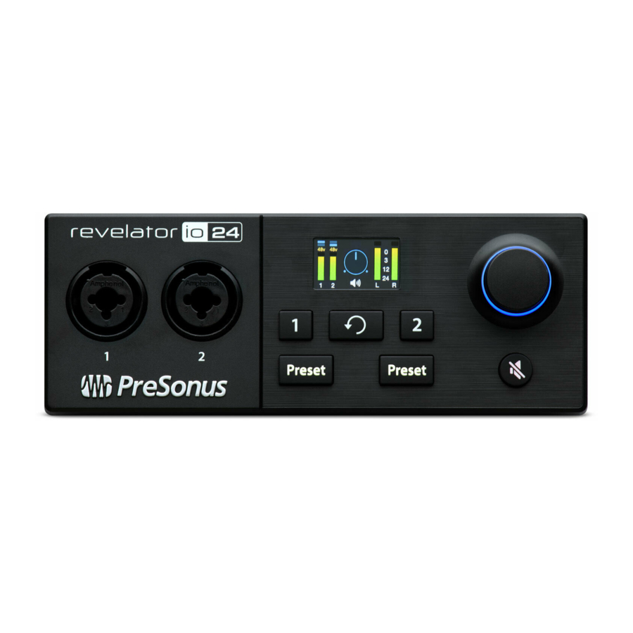 PRESONUS Revelator io24 Quick Start Manual