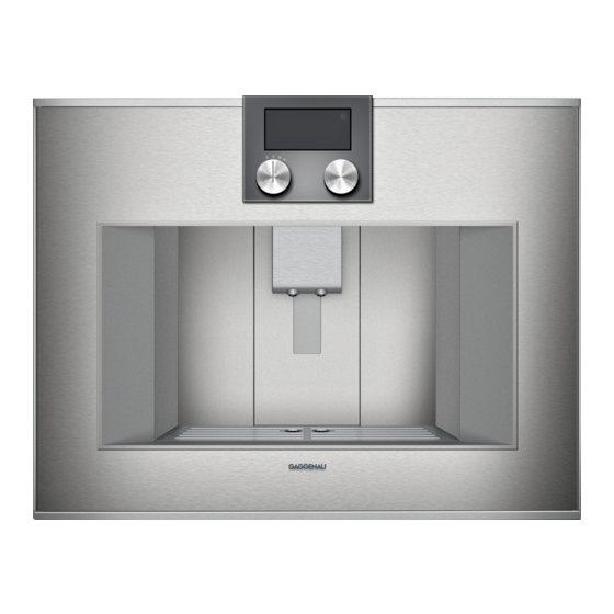 Gaggenau CM470712 Installation Instructions Manual