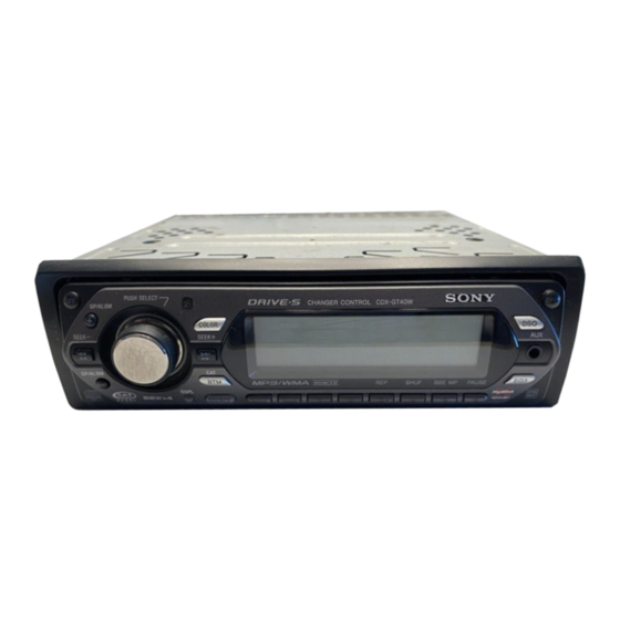Sony CDX-GT40W Installation/Connections