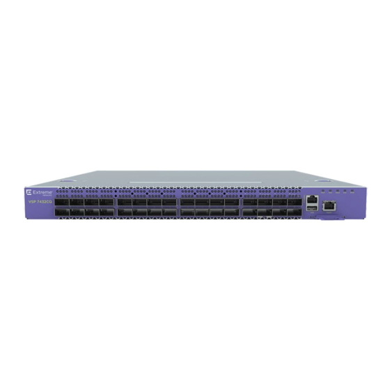 Extreme Networks ExtremeSwitching VSP 7400 Series Manuals