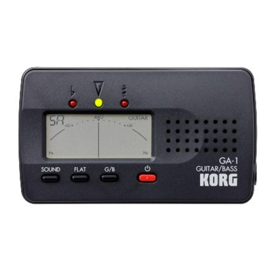 Korg GA-1 Owner's Manual
