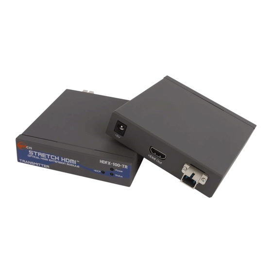 Opticis HDFX-100-TR Manuals