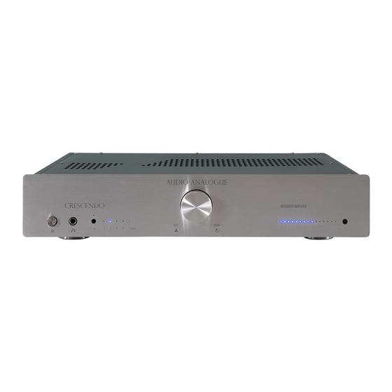Audio Analogue CRESCENDO Owner's Manual