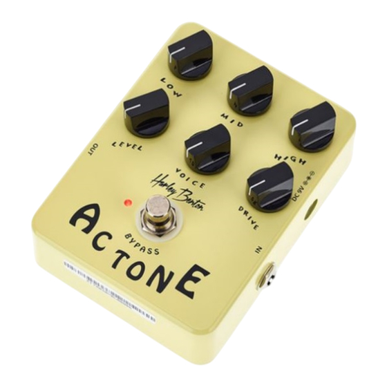 Harley Benton AC TrueTone 256818 User Manual