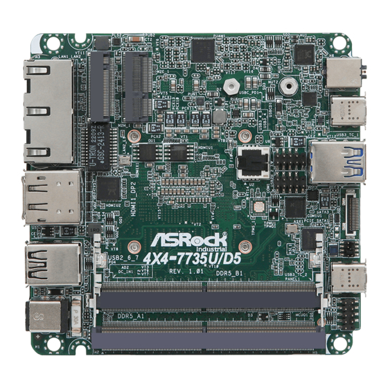 ASRock Industrial 4X4-7735U/D5 Settings Manual