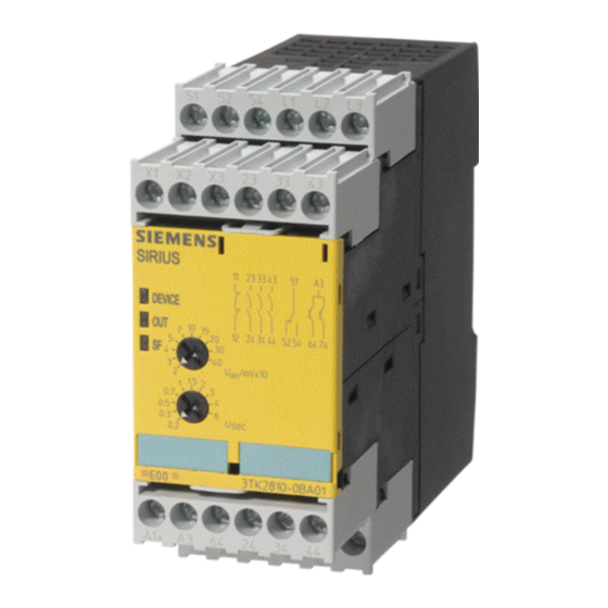 User Manuals: Siemens 3TK2810-0 Safety Relay