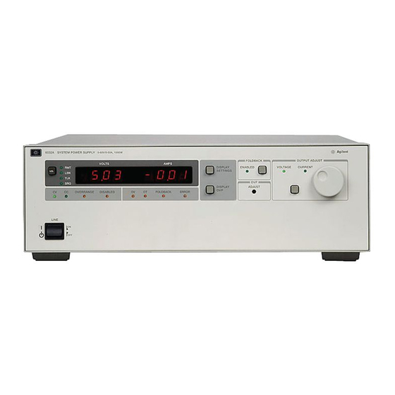 AGILENT TECHNOLOGIES 6032A SERVICE MANUAL Pdf Download ManualsLib